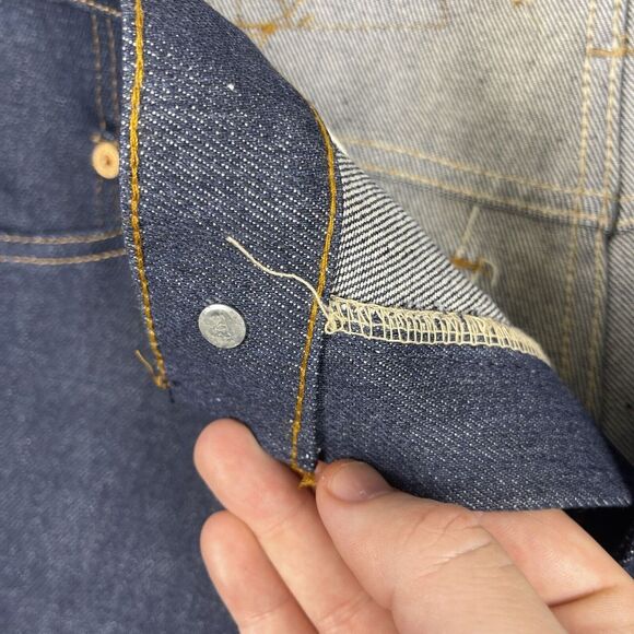 VTG Deadstock Levis Saddleman Jeans Womens 28x32 Raw Denim‎ USA Orange Tab 80s - Picture 11 of 16